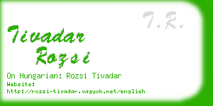 tivadar rozsi business card